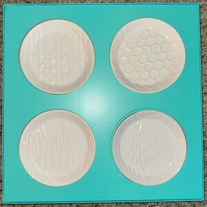 Tiffany & Co. Set of Four Textured Stoneware Plates
